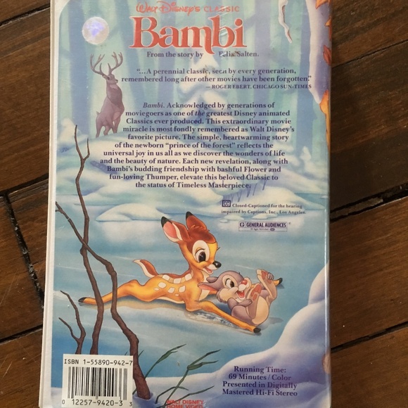 Black diamond Bambi VHS - Picture 4 of 4